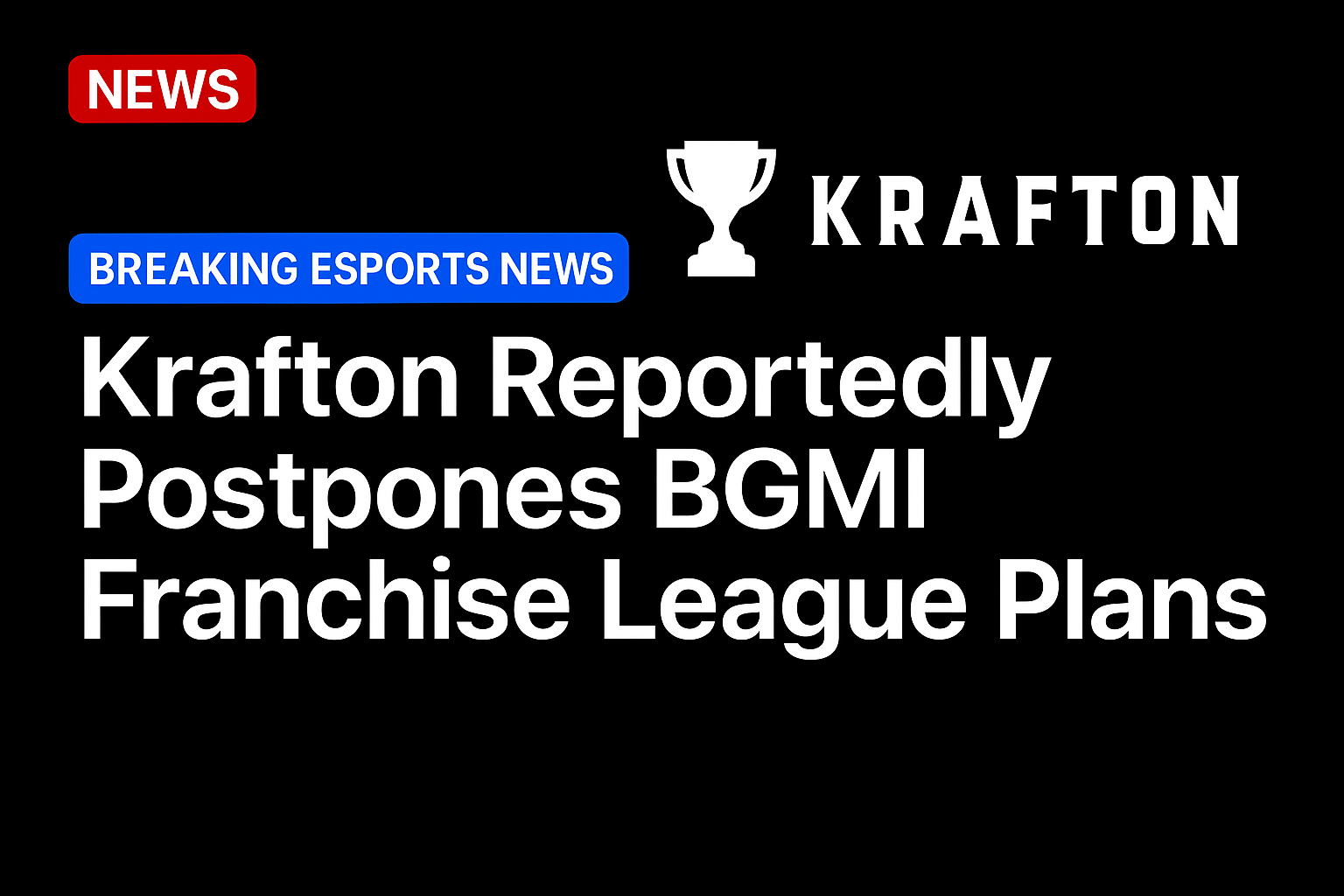KRAFTON reportedly postpones BGMI franchise league plans