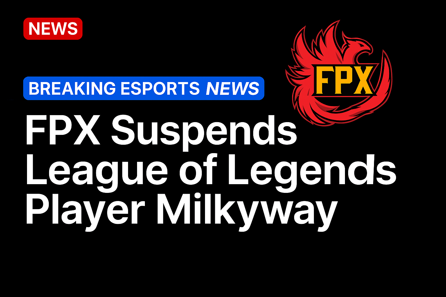FPX suspends League of Legends player milkyway