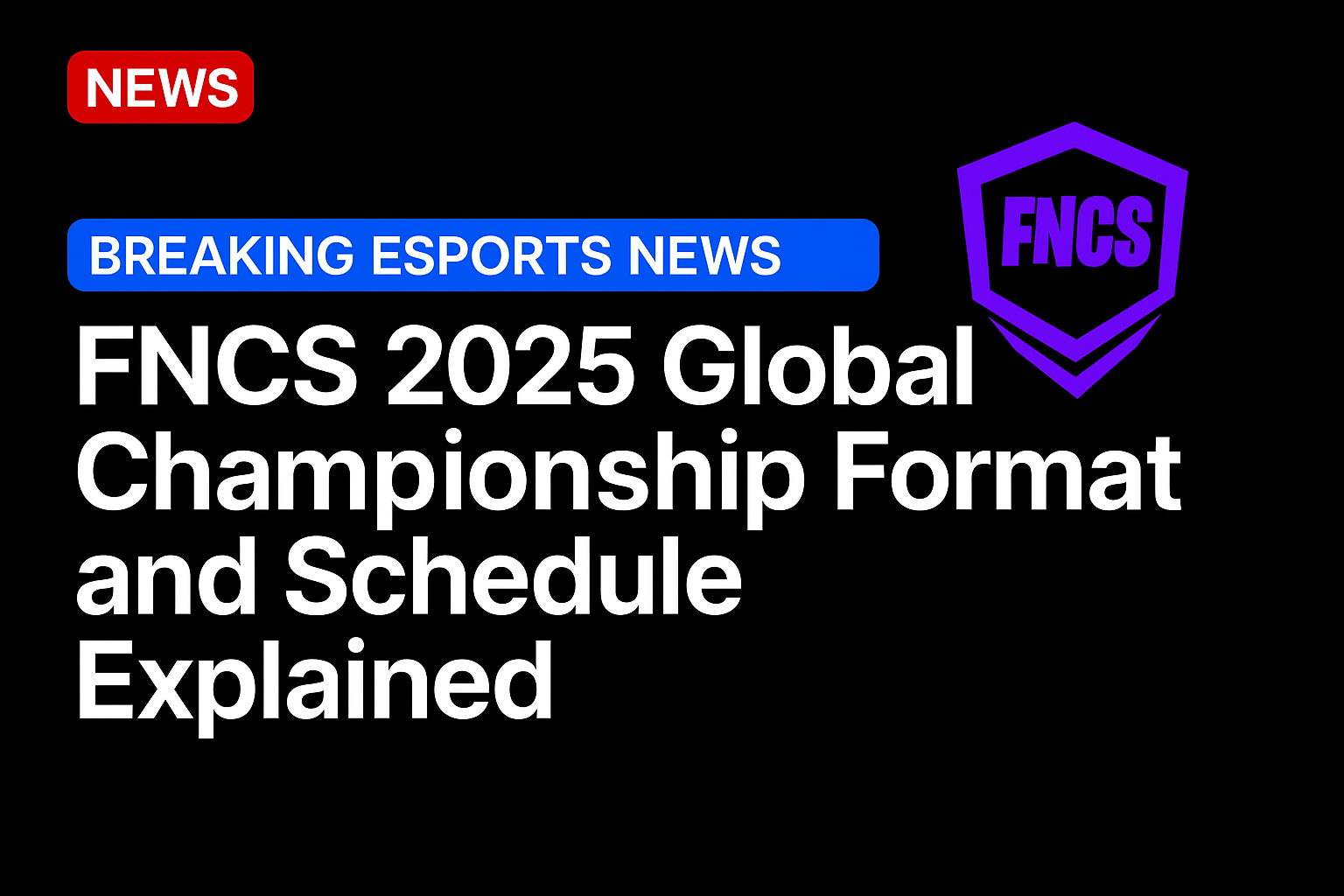 FNCS 2025 Global Championship format and schedule explained