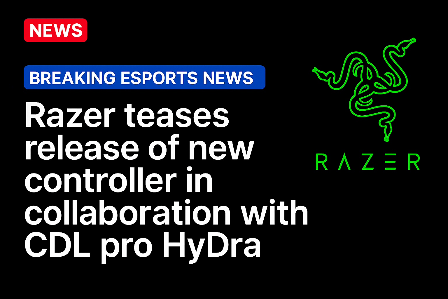 Razer teases release of new controller in collaboration with CDL pro HyDra