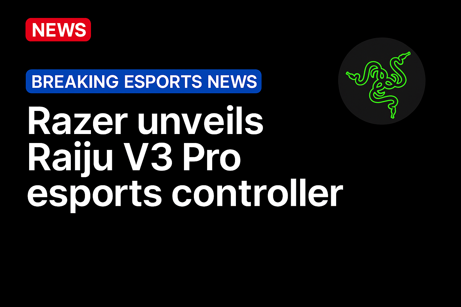 Razer unveils Raiju V3 Pro esports controller