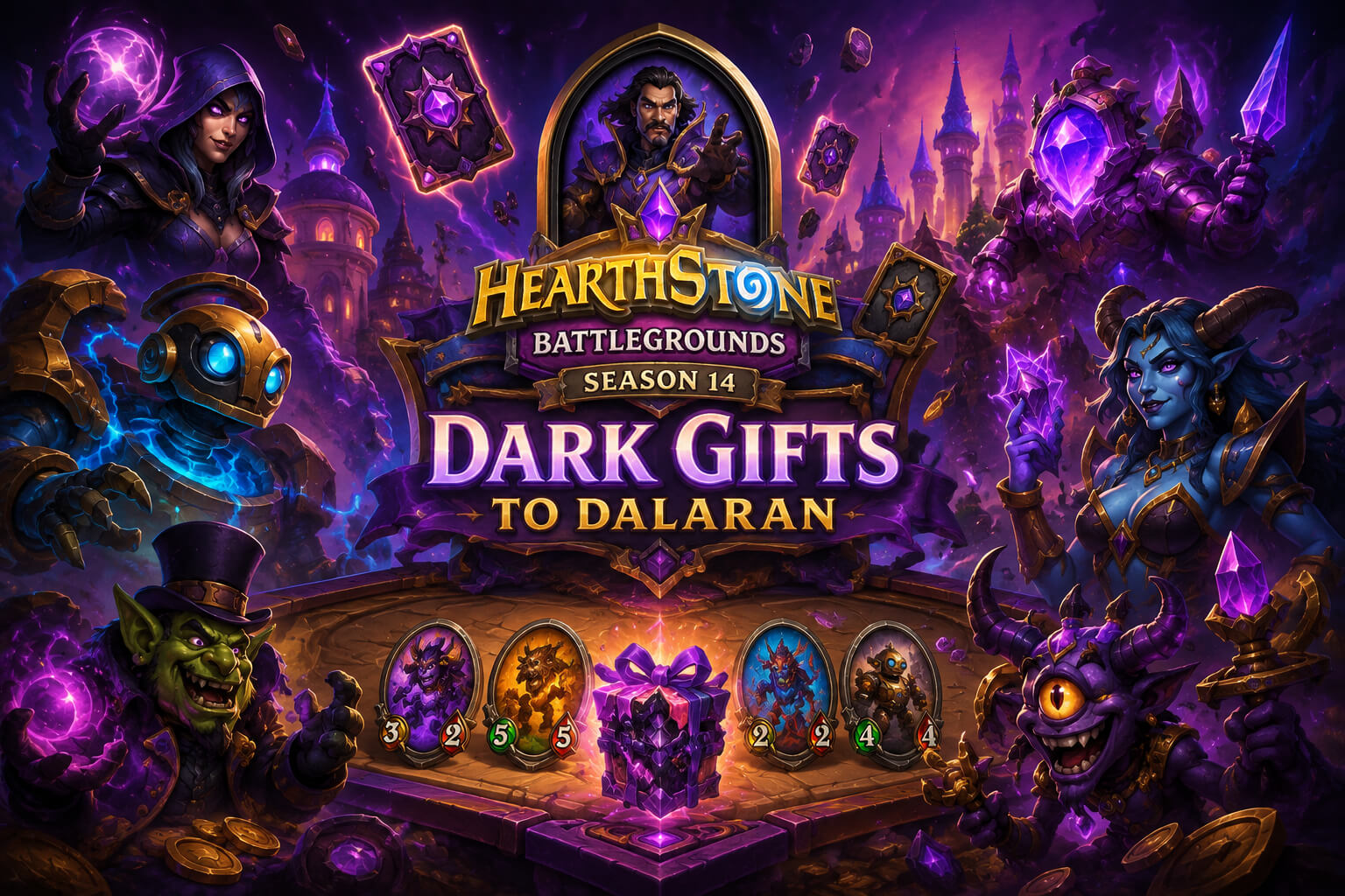 Hearthstone Battlegrounds Season 14 Brings Dark Gifts to Dalaran